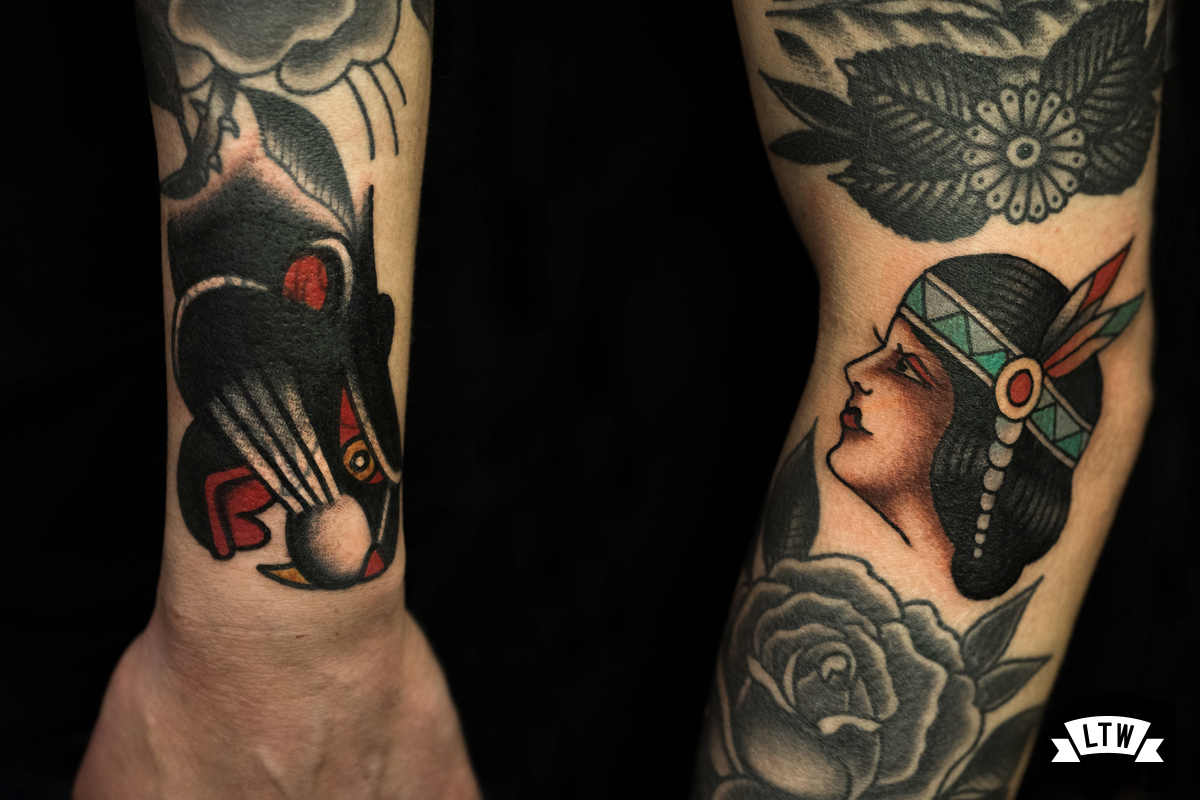 Pantera cover up i india tatuados por Dennis