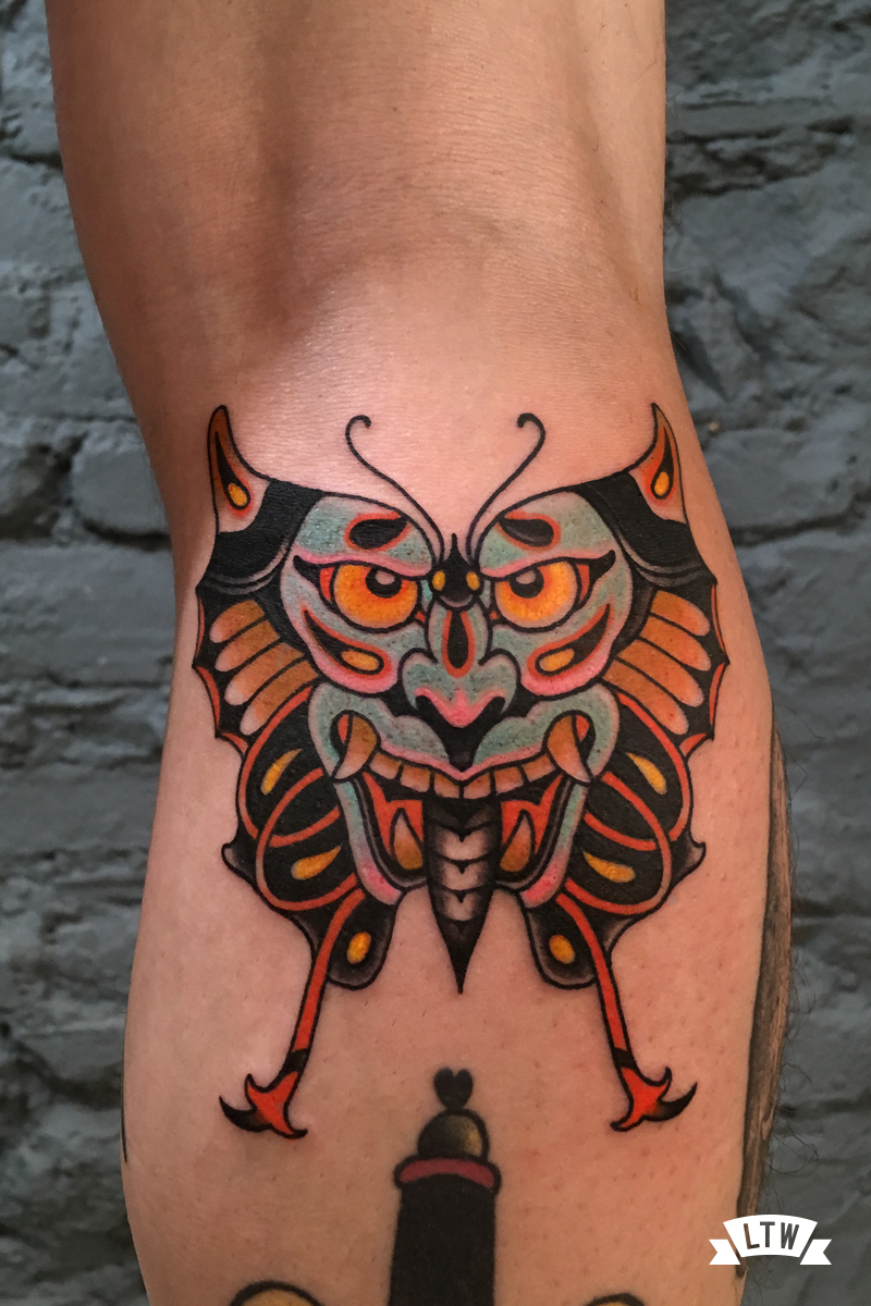 Devil butterfly tattooed by Enol